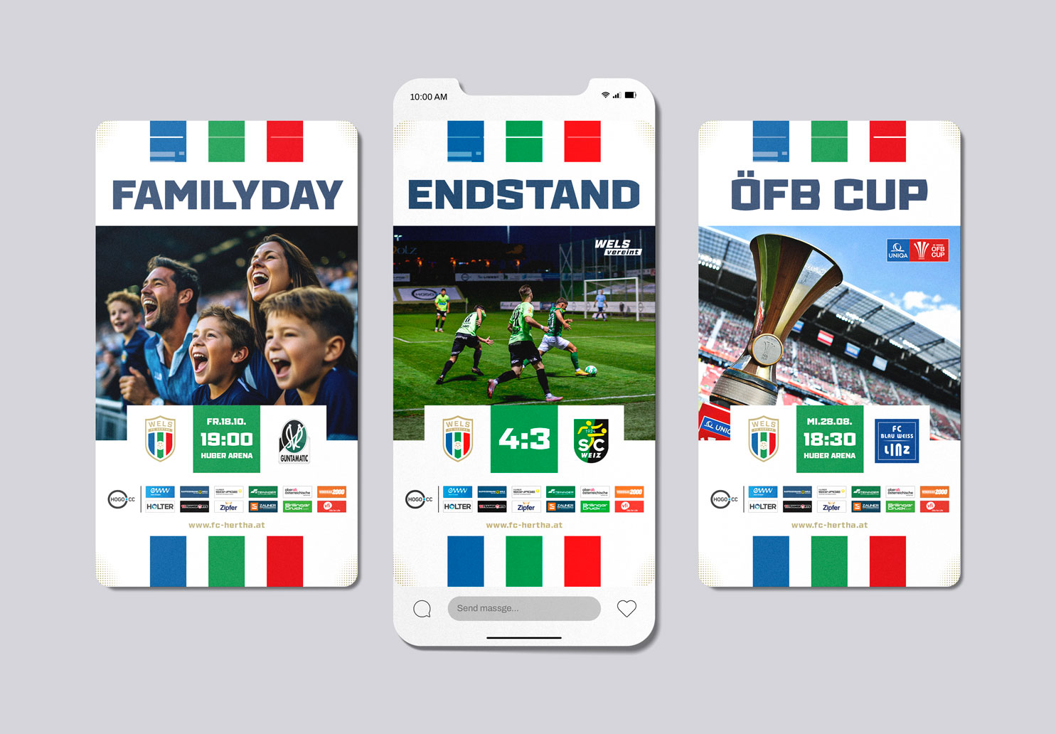 FC Hertha Wels Social Media Posts