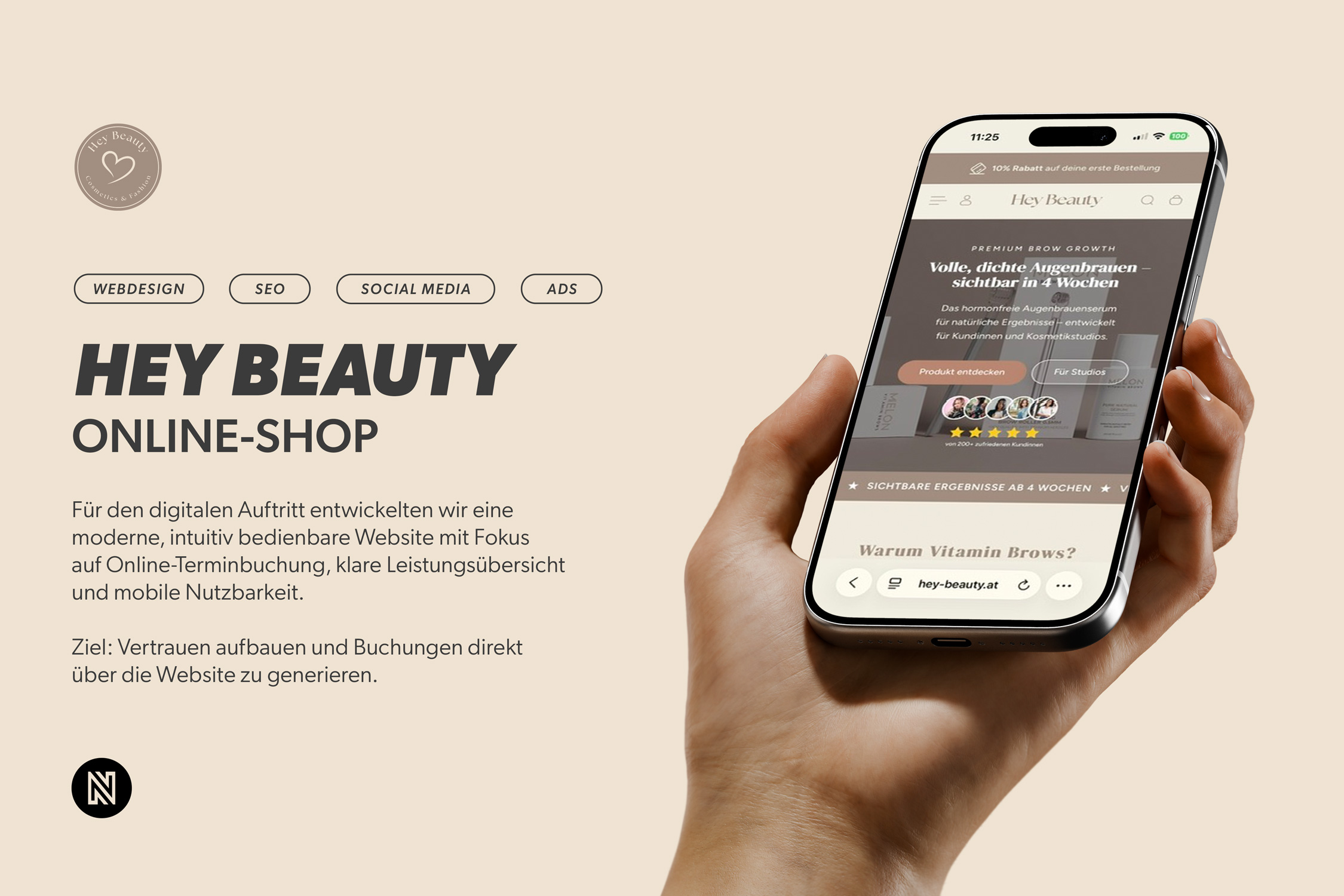 Hey Beauty Hey Beauty – Webdesign Case Study