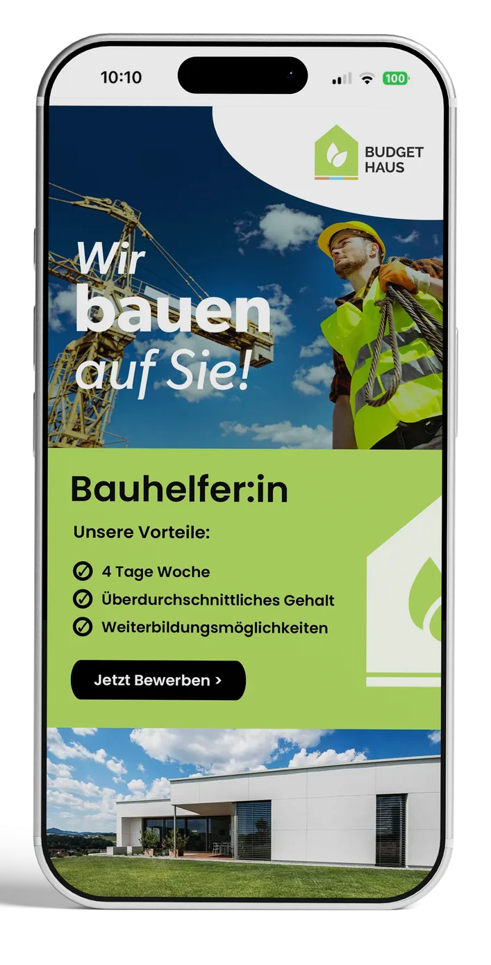 Startseite Budgethaus – Anfragen-System am iPhone