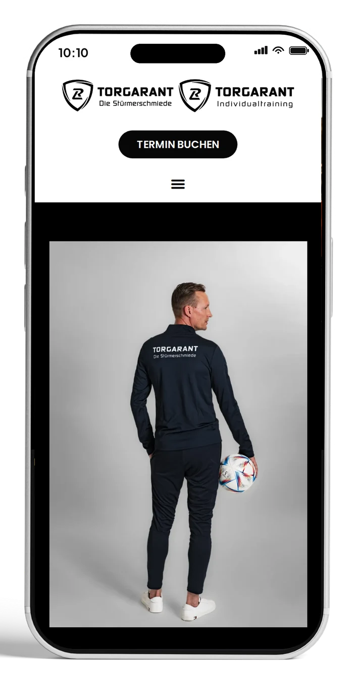Marketing für Dienstleister & B2B – Anfragen mit Kaufabsicht Website Torgarant auf dem Smartphone