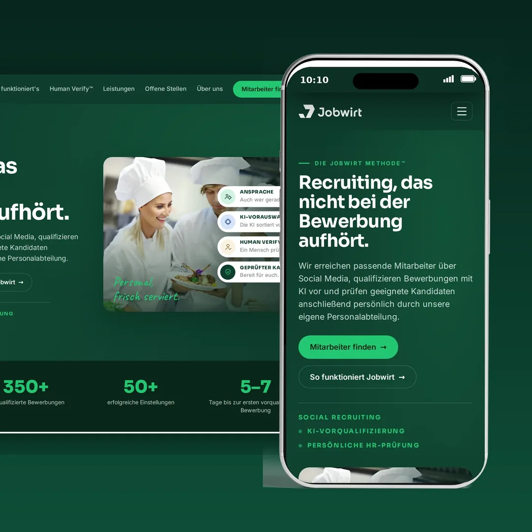 Jobwirt Jobwirt Case Study – Desktop und iPhone